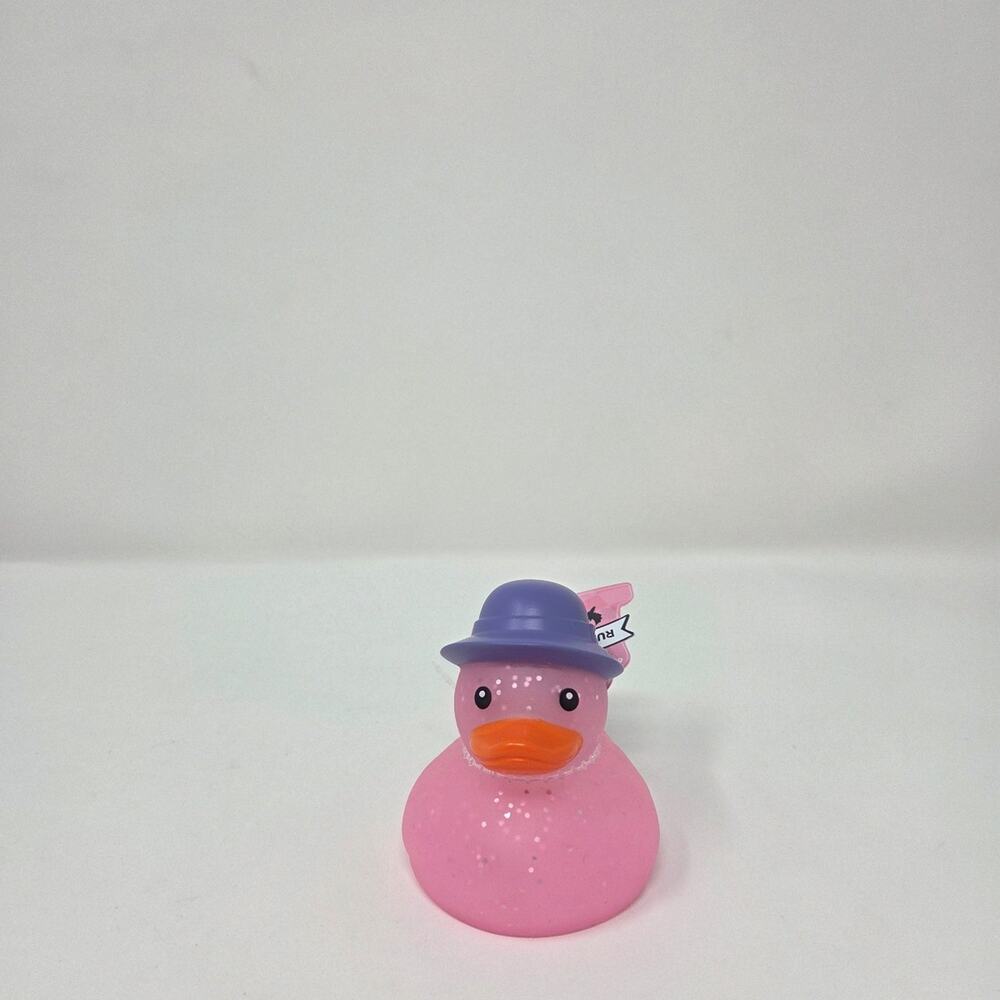 Witch Pink Glitter with Purple Hat Halloween Rubber Duck